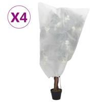 VidaXL Plantenhoezen met trekkoord 4 st 70 g/m² 0,8x1 m - thumbnail