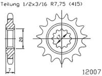 ESJOT Sprocket 415 13z standard - thumbnail