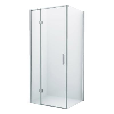 Douchecabine Collins Vierkant Draaideur 100x100x200cm Antikalk Helder Glas Chroom Profiel 8mm Veiligheidsglas Easy Clean