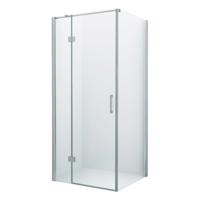 Douchecabine Collins Vierkant Draaideur 100x100x200cm Antikalk Helder Glas Chroom Profiel 8mm Veiligheidsglas Easy Clean - thumbnail