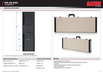 Gator Cases GW-JM-ELEC houten koffer voor elektrische gitaar - thumbnail