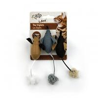 Afp muis the triplets lamswol met catnip assorti - thumbnail