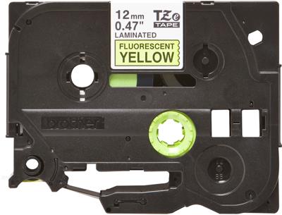 Labeltape signaalkleur Brother TZe, TZ TZe-C31 PET Tapekleur: Signaalgeel Tekstkleur:Zwart 12 mm 5 m