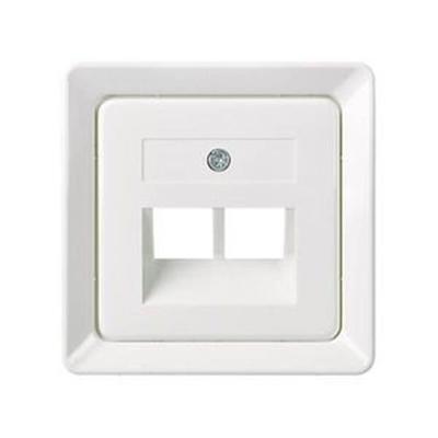 ELSO centrale plaat 503664 voor 2xRJ45 zuiver wit 1 stuk(s)