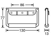 Adam Hall 3443 BLK Opbouw handvat - thumbnail