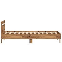 Bedframe met hoofdeinde Oud hout 90 x 190 cm Bewerkt hout - thumbnail