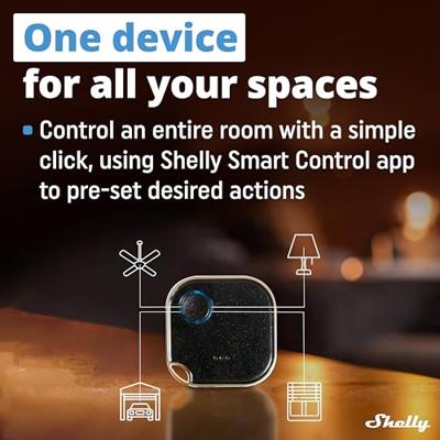 Shelly Shelly BLU Button 1 Black Afstandsbediening, Toets Bluetooth, WiFi