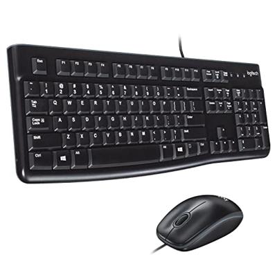 Logitech MK120 Desktop (Qwerty) Toetsenbord Zwart - thumbnail