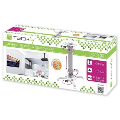 Techly ICA-PM 18S projector beugel Plafond Zilver - thumbnail