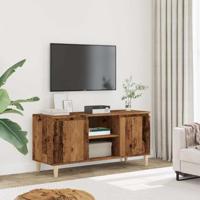 Tv-meubel 102x35x50 cm bewerkt hout oud houtkleurig - thumbnail