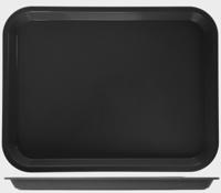 Araven dienblad, ft 35 x 27 x 2 cm, anti slip, zwart - thumbnail