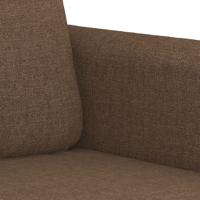 2-delige Loungeset met kussens stof bruin - thumbnail