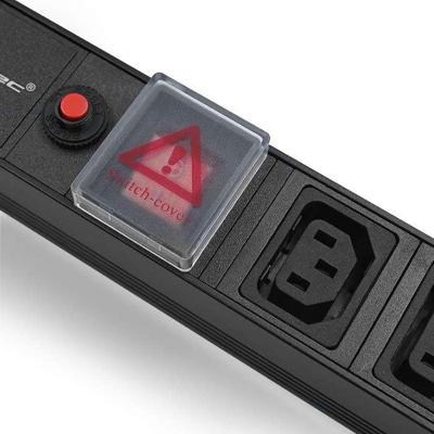 Qoltec 53998 Stekkerdoos voor RACK 19 "| 1U | 10A | PDU | 8xIEC C13 | 2m