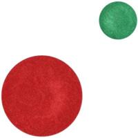 Daan Kromhout Decoratiebord melamine shine groen/rood 18 cm 2 assorti | 36 stuks - thumbnail