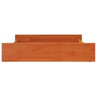 Bedlades 2 st massief grenenhout wasbruin - thumbnail