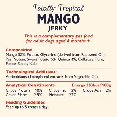 Lily&apos;s Kitchen dog adult totally tropical mango jerky