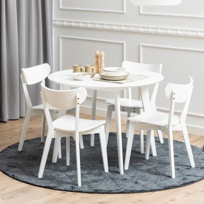Bendt Ronde Eettafel 'Torkil' 105cm, kleur Wit Bendt Ronde Eettafel 'Torkil' 105cm, kleur Wit