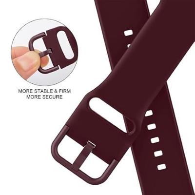 Soft siliconen bandje met gespsluiting - Bordeaux - Geschikt voor Apple Watch 44mm / 45mm / 46mm / 49mm