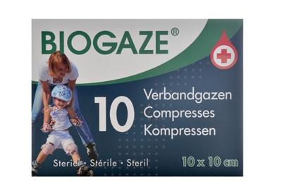 Biogaze Verbandgazen 10x10cm 10st Biogaze Verbandgazen 10x10cm 10st