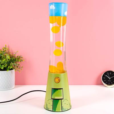 Lavalamp gamer met gele lava