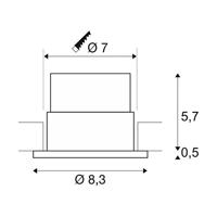SLV 114440 Patta-F LED-inbouwlamp LED LED vast ingebouwd 12 W Zwart (mat) - thumbnail
