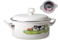 Braadpan stoofpan met deksel Ø 22cm gegoten aluminium geglazuurd geschikt voor alle warmtebronnen 4 L - thumbnail