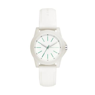 Horlogeband Armani Exchange AX4359 Silicoon Wit 20mm