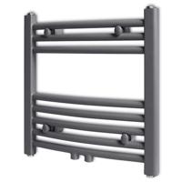 VidaXL Radiator / handdoekenrek gebogen 480x480 mm grijs - thumbnail