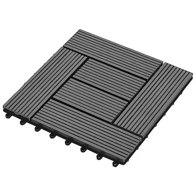 Terrastegels 11 stuks 30 x 30 cm WPC 1 m2 (grijs) - thumbnail