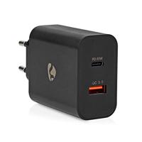 Nedis Nedis Oplader | Snellaad functie | 2.0 / 2.25 / 3.25 A | Outputs: 2 | USB-A / USB-C | 65 W WCPD65W130BK - thumbnail