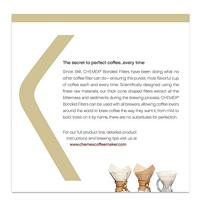 Chemex koffiefilters - FSU-100 Bonded (gevouwen) & natuurlijk - 100 stuks - thumbnail