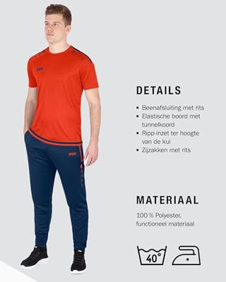 JAKO 8495K Trainingsbroek Active Kids - Navy/Flame - 164