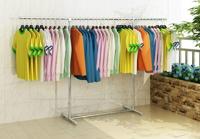 120-200cm telescopische Droogrek buiten Calcony opslag plank roestvrijstaal hanger enkele Rod kleren rack (zilver) - thumbnail