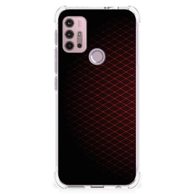 Motorola Moto G30 | G20 | G10 Doorzichtige Silicone Hoesje Geruit Rood Motorola Moto G30 | G20 | G10 Doorzichtige Silicone Hoesje Geruit Rood