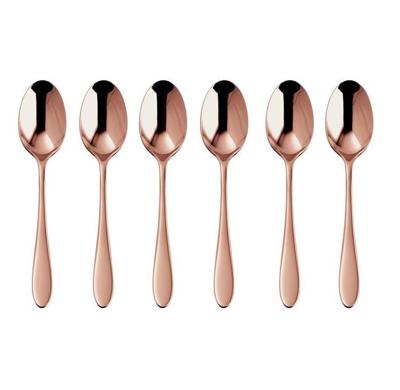 Sambonet Koffielepels Velvet Koper 6 stuks Sambonet Koffielepels Velvet Koper 6 stuks