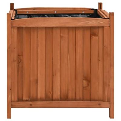 Plantenbakken verhoogd 2 st 50x50x50 cm vurenhout