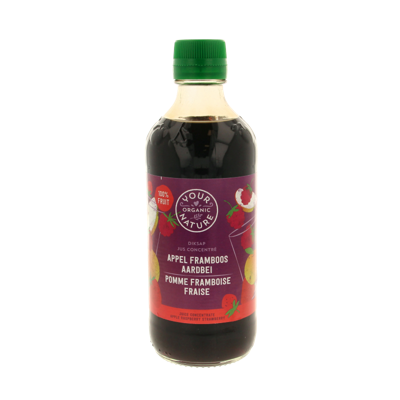 Diksap appel framboos aardbei bio 400 Milliliter