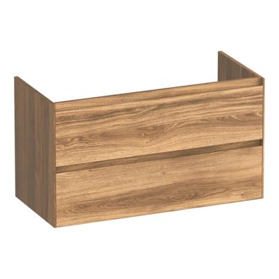 Brauer Inspire - Onderkast - 100 cm - met 2 Softclose Lades Greeploos en 1 Sifon Uitsparing - Honey