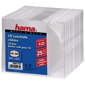 Hama cd slim box transparant 25pak