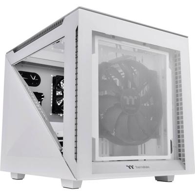 Thermaltake Divider 200 TG Snow Micro-tower PC-behuizing Wit 2 voorgeïnstalleerde ventilators, Zijvenster, Stoffilter Thermaltake Divider 200 TG Snow Micro-tower PC-behuizing Wit 2 voorgeïnstalleerde ventilators, Zijvenster, Stoffilter