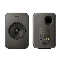 KEF LSX II LT Wireless-boekenplankluidsprekers | Muziek | Tv en Home Cinema | Gamen | HDMI ARC | USB-C | Bluetooth | AirPlay 2 | Chromecast | Spotify (Grijs) - thumbnail