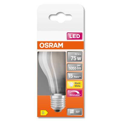 OSRAM HOMELIGHTING 4058075112094 LED-lamp Energielabel D (A - G) E27 Peer 7.5 W = 75 W Warmwit (Ø x l) 60 mm x 105 mm 1 stuk(s) OSRAM HOMELIGHTING 4058075112094 LED-lamp Energielabel D (A - G) E27 Peer 7.5 W = 75 W Warmwit (Ø x l) 60 mm x 105 mm 1 stuk(s)
