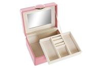 Doos-Juwelenkistje DKD Home Decor Roze Hout MDF 23 x 17 x 10 cm - thumbnail
