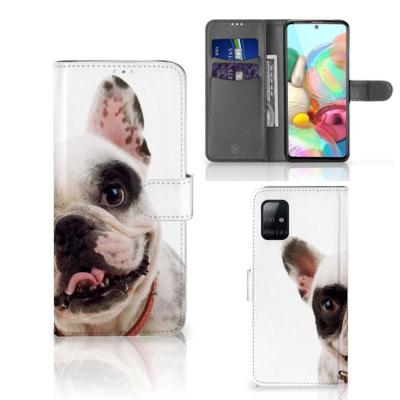 Samsung Galaxy A71 | Telefoonhoesje | Met pasjeshouder | Franse Bulldog
