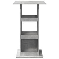 Bartafel met opbergruimte 60x60x102 cm bewerkt hout betongrijs - thumbnail