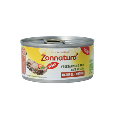 Zonnatura Vegetarische pate naturel bio 125 Gram Zonnatura Vegetarische pate naturel bio 125 Gram