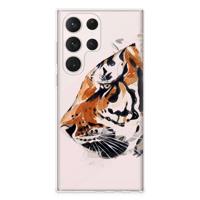 Smartphone hoesje Samsung Galaxy S23 Ultra Watercolor Tiger - thumbnail