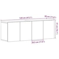 Tv-meubels 2 st 120x30x41 cm bewerkt hout zwart eikenkleurig - thumbnail