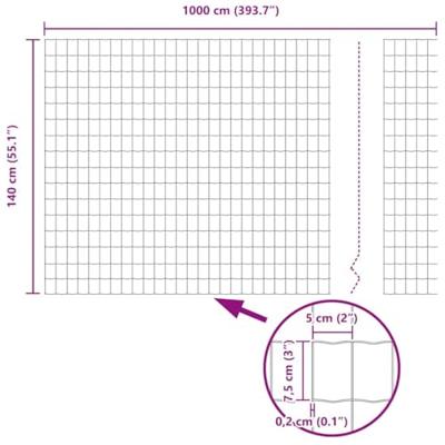 Euro Hek Zilver 1.4 x 10 m Warmverzinkt ijzer