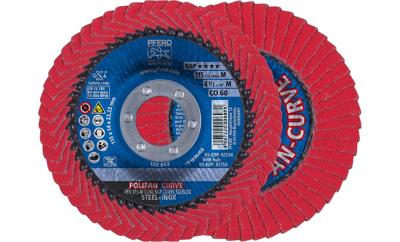 PFERD TOOLS 67689036 Co Sgp Curve Steelox Lamellenschijf Diameter 115 mm Boordiameter 22.23 mm Korrelgrootte (num) 60 10 stuk(s)